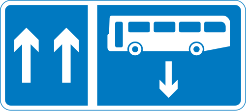 Contraflow bus lane