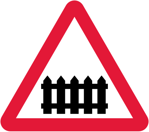 Level crossing with barrier