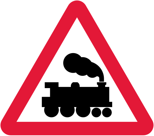 Level crossing without barrier
