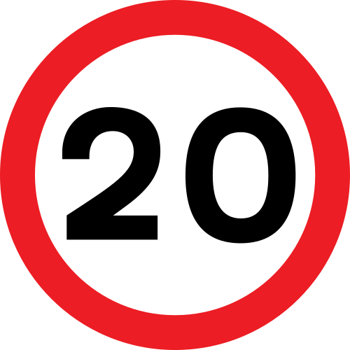 20 mph speed limit