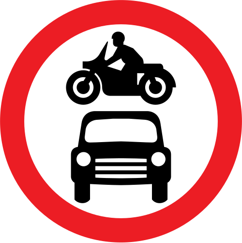 No motor vehicles