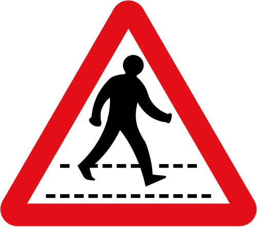 Pedestrians in road