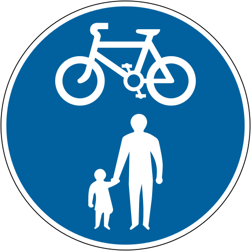 Shared cycle and pedestrian route