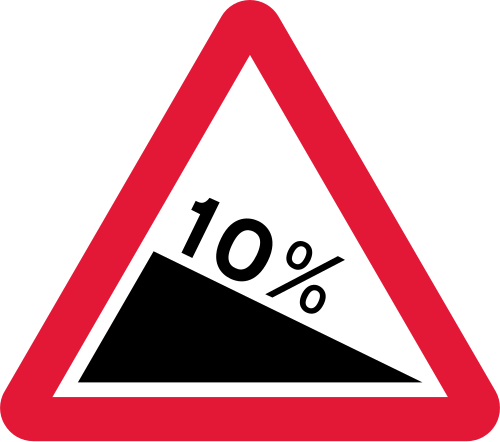 Steep hill downwards