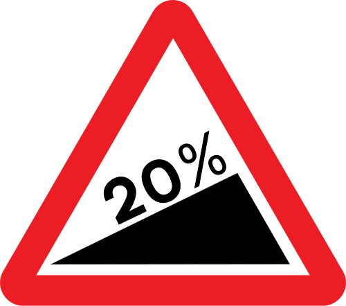 Steep hill upwards