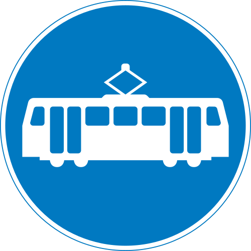 Route for trams only
