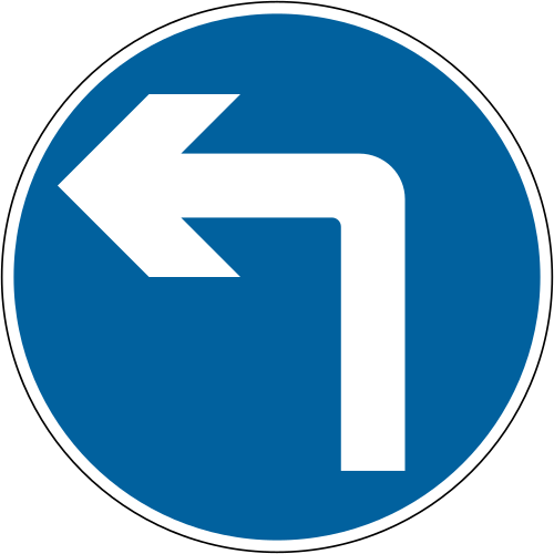 Turn left ahead