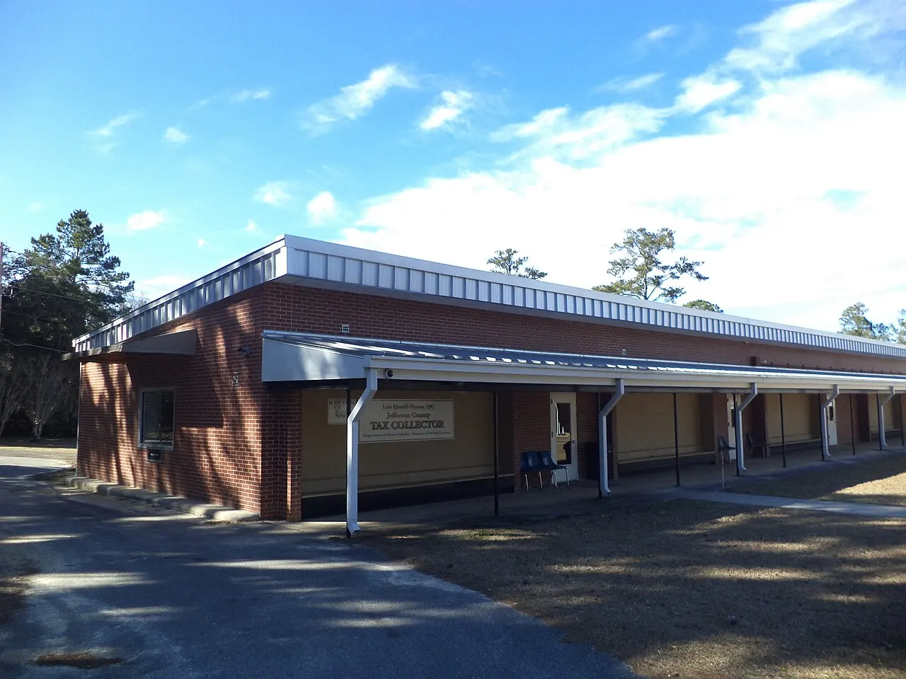 The Jefferson County Tax Collector office on West Walnut Street in Monticello, Florida