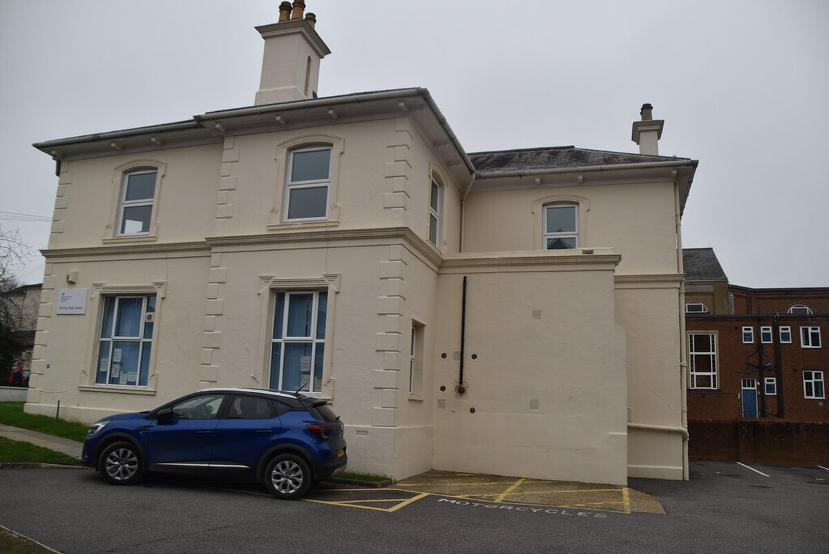Exterior of a UK DVSA practical driving test centre