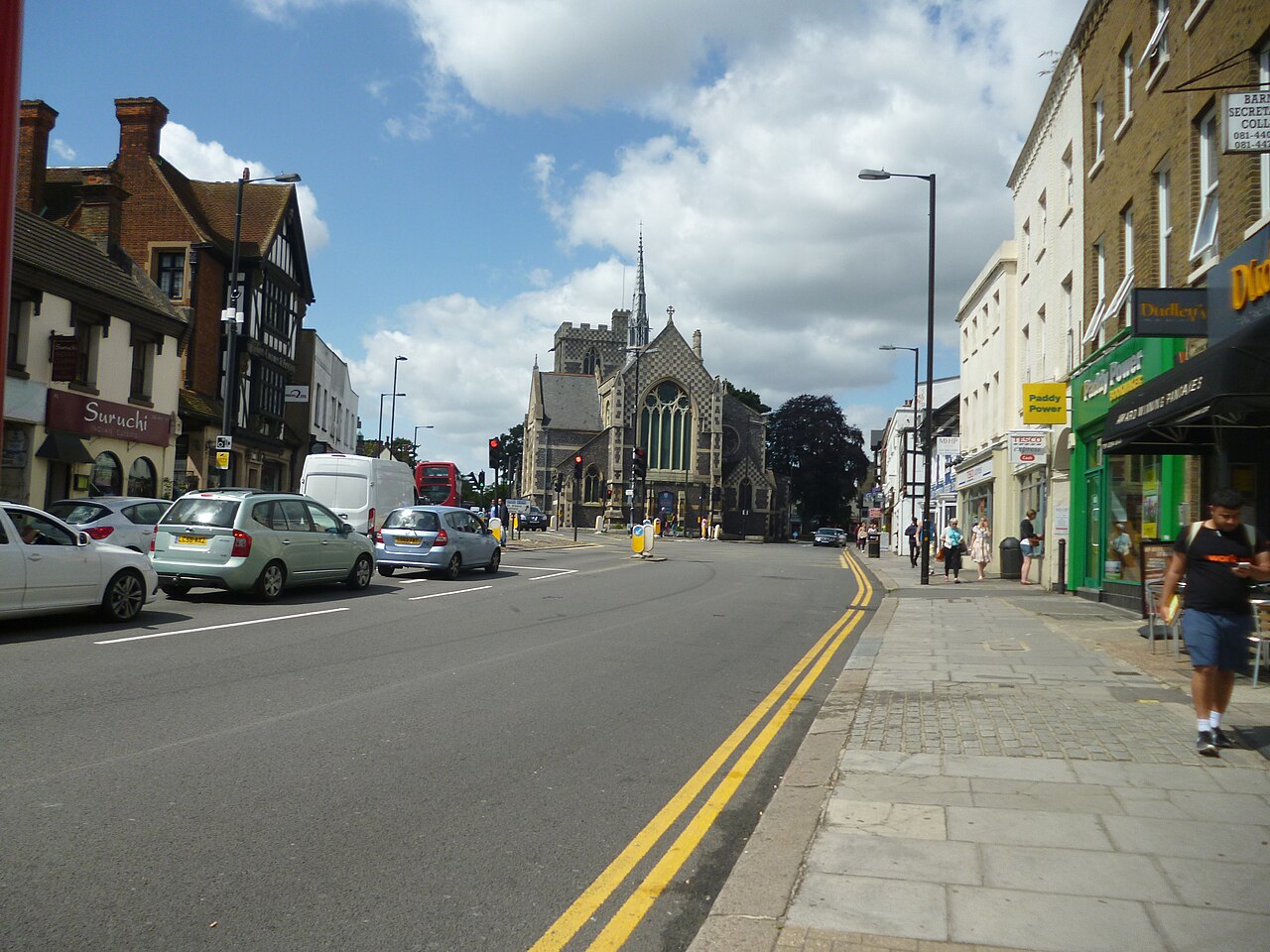 High Barnet High Street and St John the Baptist Church, London Borough of Barnet